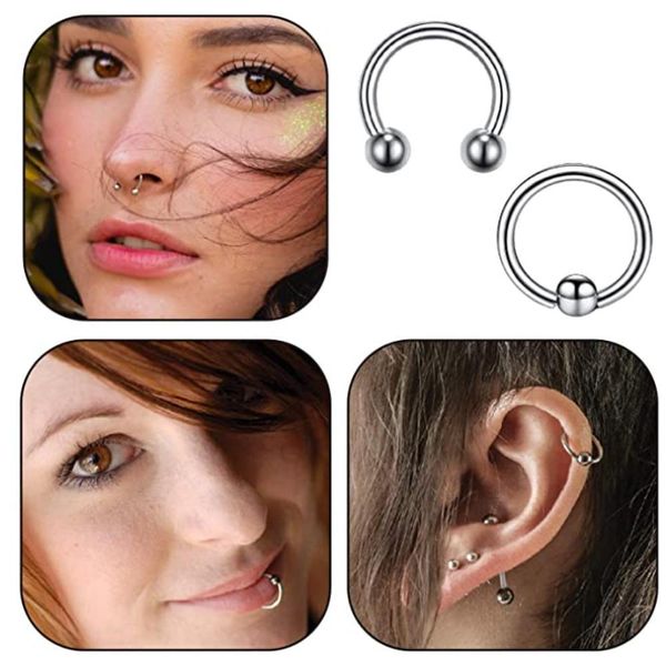 96pcs body jewelry piercing lot steel nose horseshoe lip tongue eyebrow tragus body piercing navel belly ring barbell 14g 16g q jllydn, Silver
96pcs body jewelry piercing lot steel nose horseshoe lip tongue eyebrow tragus body piercing navel belly ring barbell 14g 16g q jllydn, Silver