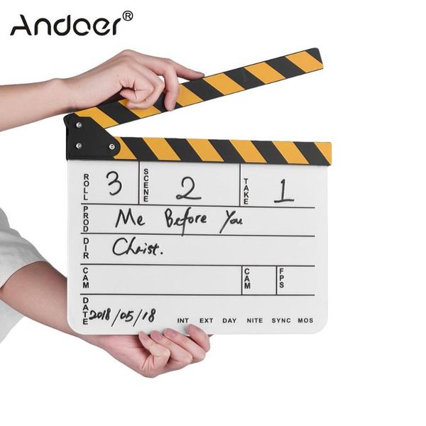lighting & studio accessories director video acrylic clapboard clap board dry erase tv film movie clapper slate with yellow black white stic
lighting & studio accessories director video acrylic clapboard clap board dry erase tv film movie clapper slate with yellow black white stic