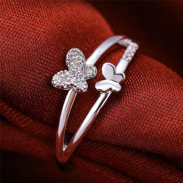 charm female white crystal stone ring classic silver color wedding ring trendy bridal butterfly engagement rings for women, Slivery;golden
charm female white crystal stone ring classic silver color wedding ring trendy bridal butterfly engagement rings for women, Slivery;golden