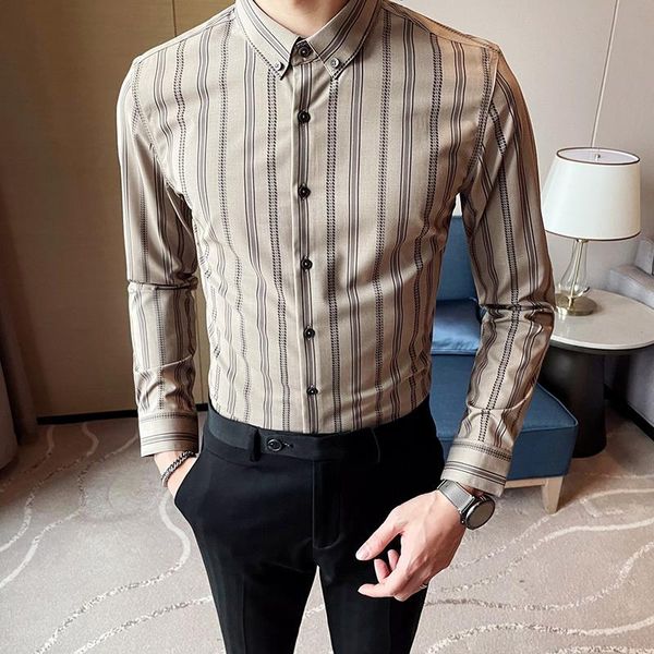 boutique gentlemen striped shirt tuxedo long sleeve simple slim fit casual formal wear office blouse homme 3colors, White;black
boutique gentlemen striped shirt tuxedo long sleeve simple slim fit casual formal wear office blouse homme 3colors, White;black