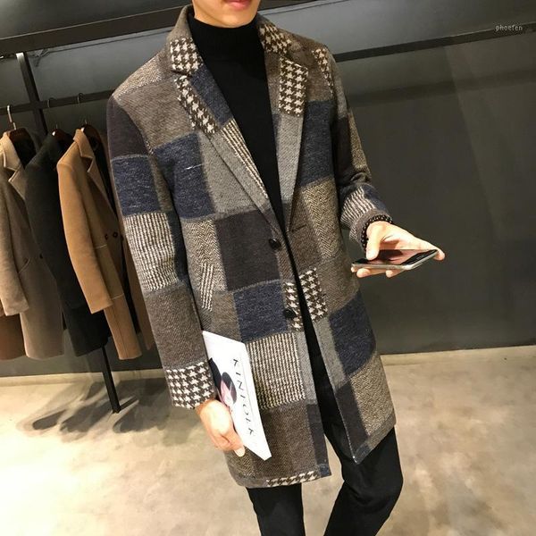 the new winter 2019 men long cloth coat color matching suit trench coat collar fashion cloth1, Black
the new winter 2019 men long cloth coat color matching suit trench coat collar fashion cloth1, Black