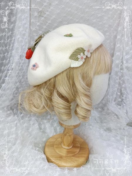 hand made strawberry hairpin hair ancientry strawberry lolita beret hat soft sister side clamp, Blue;gray
hand made strawberry hairpin hair ancientry strawberry lolita beret hat soft sister side clamp, Blue;gray
