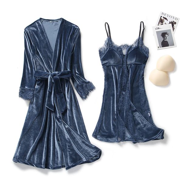 Sexy Lady Perspective 2PCS Sleep Set Velour Kimono Bathrobe Gown Lace Patchwork Sleepwear 2021 New Nightwear Home Clothes, Pink 1
Sexy Lady Perspective 2PCS Sleep Set Velour Kimono Bathrobe Gown Lace Patchwork Sleepwear 2021 New Nightwear Home Clothes, Pink 1