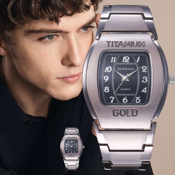 big hand dial wine barrel men's square titanium alloy steel belt busins leisure quartz watch for men, Slivery;brown
big hand dial wine barrel men's square titanium alloy steel belt busins leisure quartz watch for men, Slivery;brown