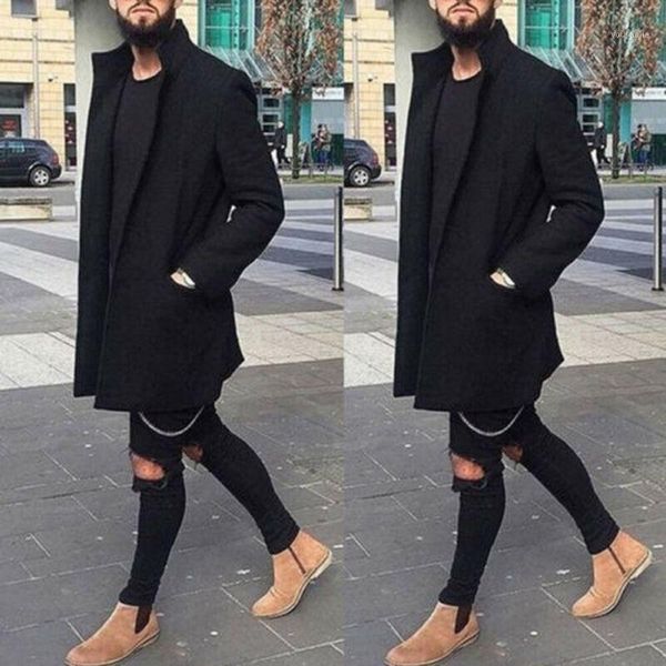 new autumn winter men casual coat thicken woolen trench coat business male solid classic overcoat medium long jackets 1, Black
new autumn winter men casual coat thicken woolen trench coat business male solid classic overcoat medium long jackets 1, Black