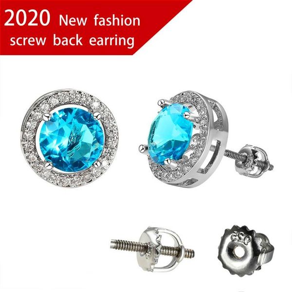 8mm round crystal zircon stud earrings for women wedding jewelry female vintage fashion rainbow stone screw back earrings gifts, Golden;silver
8mm round crystal zircon stud earrings for women wedding jewelry female vintage fashion rainbow stone screw back earrings gifts, Golden;silver