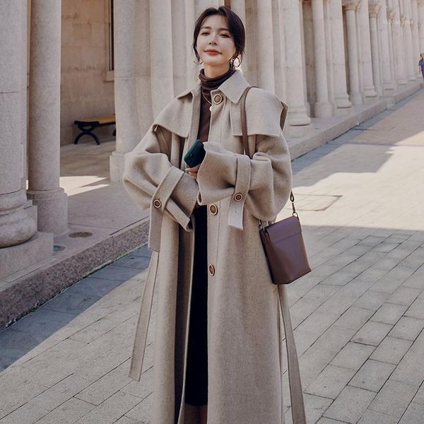 woolen coat female 2020 winter wool coat new single breasted korean loose thicker below fashion the knee women long jacket1, Black
woolen coat female 2020 winter wool coat new single breasted korean loose thicker below fashion the knee women long jacket1, Black
