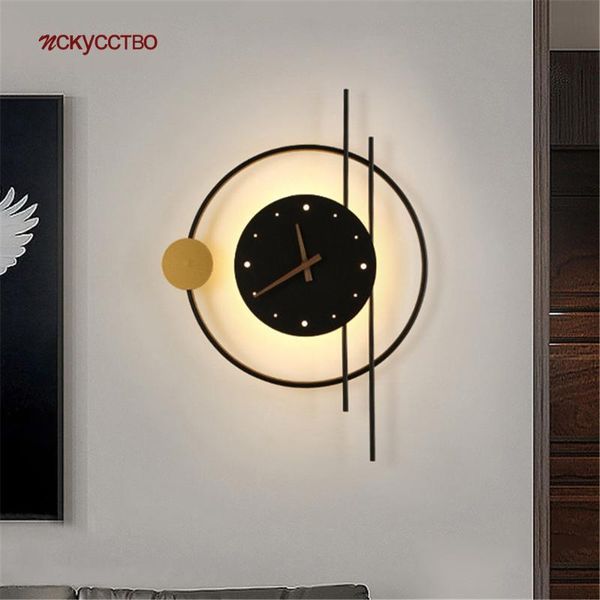 nordic art deco black gold ring metal clock led wall lamp industrial loft corridor aisle stairs wall sconce living room lights
nordic art deco black gold ring metal clock led wall lamp industrial loft corridor aisle stairs wall sconce living room lights