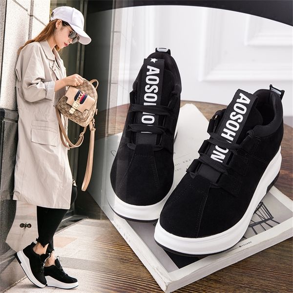 women platform shoes fashion sneakers height increasing woman casual loafers comfortable soft bottom new student skateboarding, Black;white
women platform shoes fashion sneakers height increasing woman casual loafers comfortable soft bottom new student skateboarding, Black;white