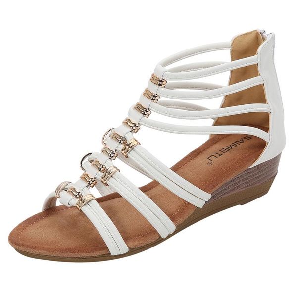 2021 women's girls fashion bohemian casual roman open toe sandals wedges zipper shoes beach sandals slippers sandalias mujer, Black
2021 women's girls fashion bohemian casual roman open toe sandals wedges zipper shoes beach sandals slippers sandalias mujer, Black