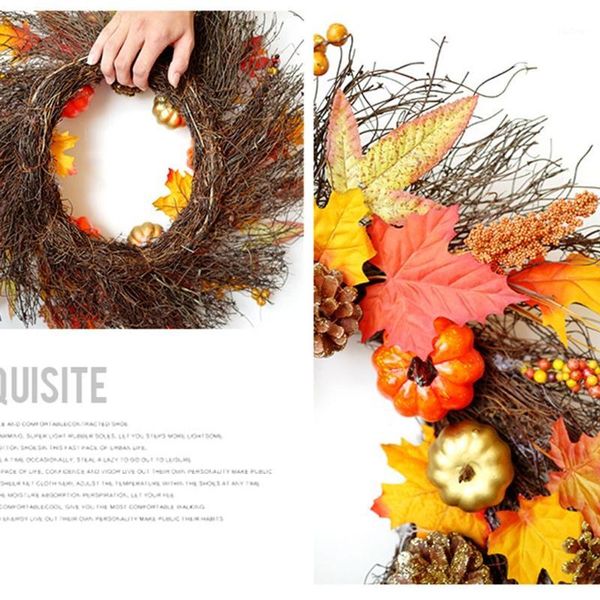 45/60cm simulation pumpkin wreath garland wall door hanging halloween 67jb1 
45/60cm simulation pumpkin wreath garland wall door hanging halloween 67jb1