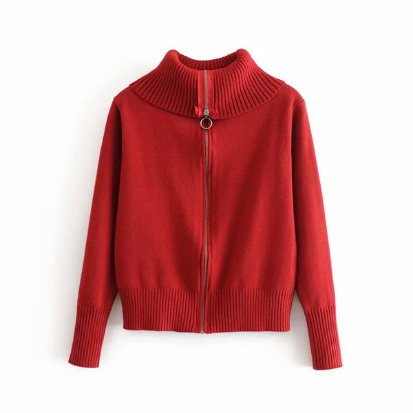 2021 new elegantes com zper de malha jaqueta moda senhoras gola alta slida streetwear feminino casaco fino chique menina lfmj, Black
2021 new elegantes com zper de malha jaqueta moda senhoras gola alta slida streetwear feminino casaco fino chique menina lfmj, Black