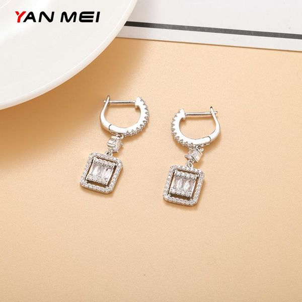 yanmei geometric square zircon ring earrings exquisite temperament fashion earrings hypoallergenic jewelry yme9460, Silver
yanmei geometric square zircon ring earrings exquisite temperament fashion earrings hypoallergenic jewelry yme9460, Silver