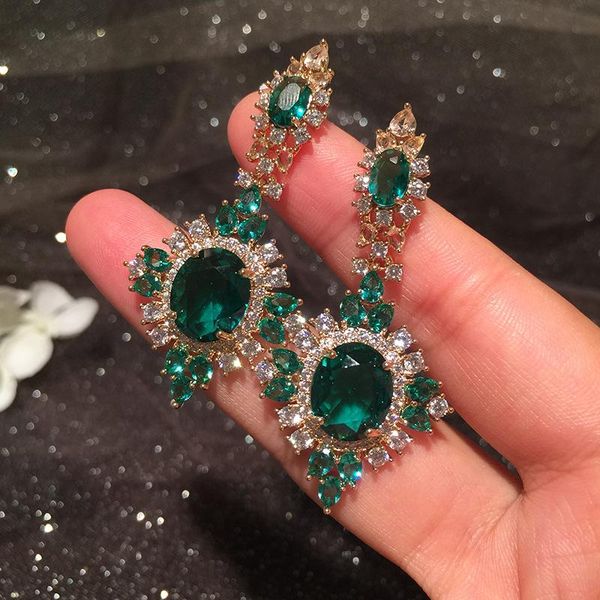 for women gift crystal zircon lady vintage green earrings baroque cross crown transparent flowers luxury jewelry wedding barroco, Silver
for women gift crystal zircon lady vintage green earrings baroque cross crown transparent flowers luxury jewelry wedding barroco, Silver