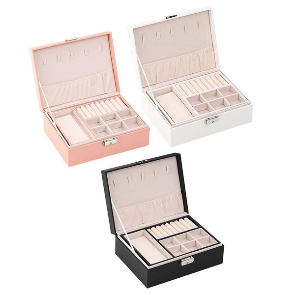 ladies leather locked jewelry box earring necklace double storage box jewelry display, Pink;blue
ladies leather locked jewelry box earring necklace double storage box jewelry display, Pink;blue
