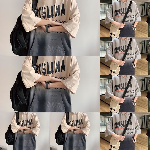 new summer student sweater sweatercasual korean fashion ins loose thin versatile hooded sweater with tapered quarter sleeves htnzh, Black
new summer student sweater sweatercasual korean fashion ins loose thin versatile hooded sweater with tapered quarter sleeves htnzh, Black