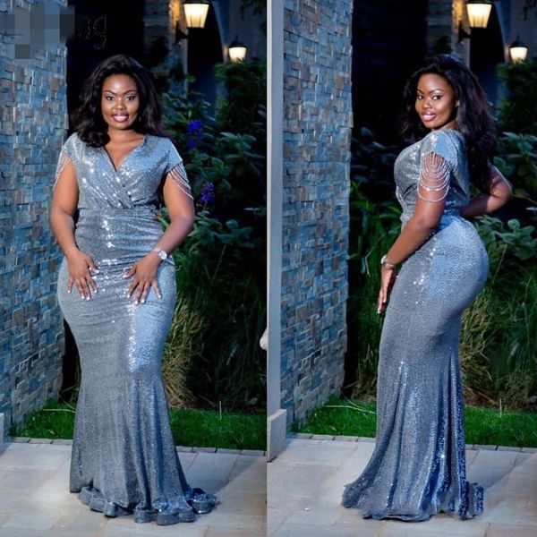 plus size african sequins evening dresses mermaid v neck short cap sleeves nigeria prom dresses formal gown with tassel abendkleider, Black;red
plus size african sequins evening dresses mermaid v neck short cap sleeves nigeria prom dresses formal gown with tassel abendkleider, Black;red