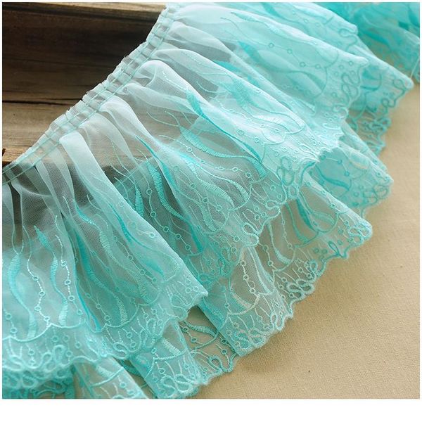 15cm 2meter/lot 1layer polyester embroidered lace trimming ruffle fabric for handmade sewing bedding jlleke
15cm 2meter/lot 1layer polyester embroidered lace trimming ruffle fabric for handmade sewing bedding jlleke