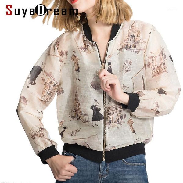 women jacket 50%mulberry silk 50%linen casual zipper printed jackets 2018 fall winter new outwear1, Black;brown
women jacket 50%mulberry silk 50%linen casual zipper printed jackets 2018 fall winter new outwear1, Black;brown