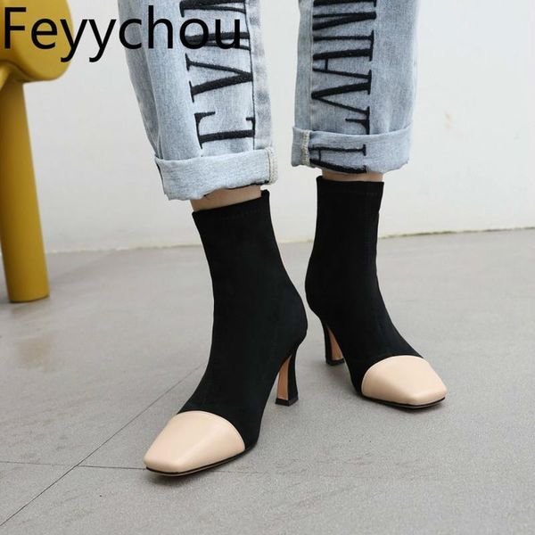 women's boots autumn winter high heel warm flock square toe ankle zip patchwork stretch boots 2020 new fashion casual black
women's boots autumn winter high heel warm flock square toe ankle zip patchwork stretch boots 2020 new fashion casual black