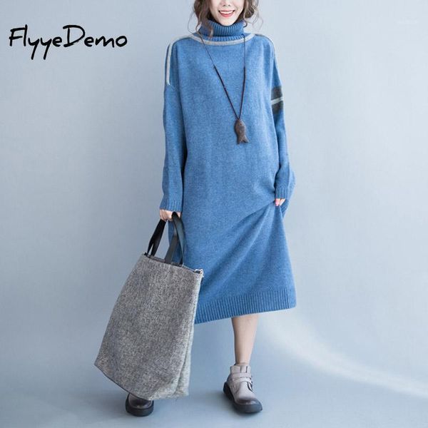 2018 autumn winter vintage women knitting sweater dress plus size long sleeve dress elegant turtle neck loose straight dresses1, White;black
2018 autumn winter vintage women knitting sweater dress plus size long sleeve dress elegant turtle neck loose straight dresses1, White;black