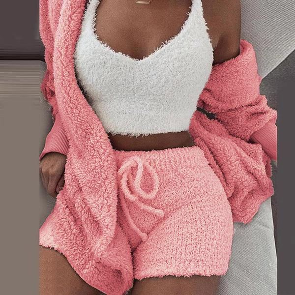 fashion plush short pants women tracksuit solid hooded cardigan two piece set shaggy women sports suit, Gray
fashion plush short pants women tracksuit solid hooded cardigan two piece set shaggy women sports suit, Gray