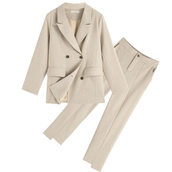 plus size women's l-5xl professional pants suit two-piece new high-quality female office jacket for autumn and winter slim pants, White
plus size women's l-5xl professional pants suit two-piece new high-quality female office jacket for autumn and winter slim pants, White