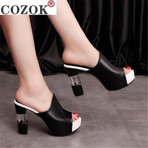 women high heel mules black peep toe platform mules ladies leather sole slippers femal slip on sandals shoes yui235
women high heel mules black peep toe platform mules ladies leather sole slippers femal slip on sandals shoes yui235