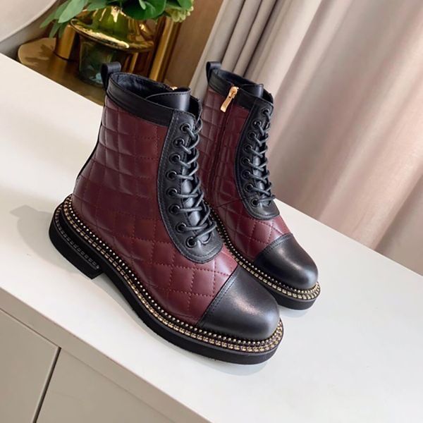 new fashion ladies leather zipper brown red plaid stitching autumn and winter flat thick heel short wild classic martin boots, Black
new fashion ladies leather zipper brown red plaid stitching autumn and winter flat thick heel short wild classic martin boots, Black