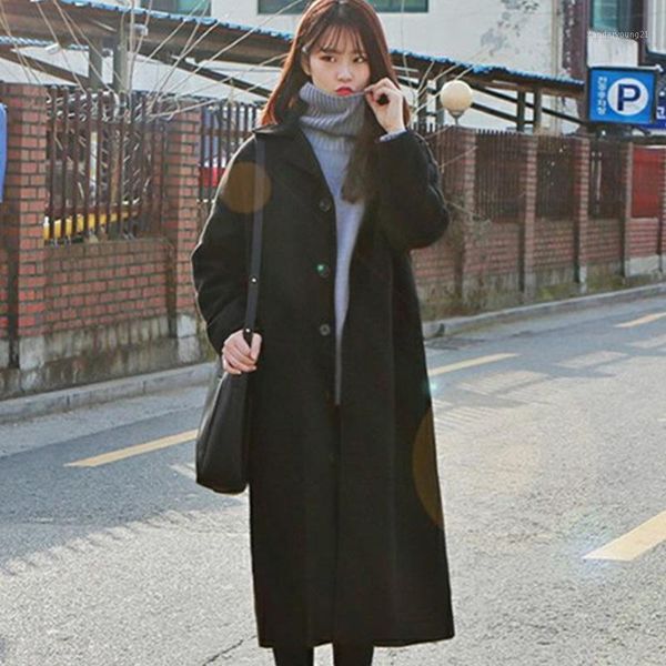 women's wool & blends loneyshow autumn and women bodycon black long overcoat female style casual single breasted turn-down collar coat1
women's wool & blends loneyshow autumn and women bodycon black long overcoat female style casual single breasted turn-down collar coat1