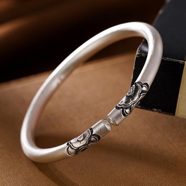 bangle silver bracelet for women xiangyun contracted personality solid hand ring fine retro birthday gift, Black
bangle silver bracelet for women xiangyun contracted personality solid hand ring fine retro birthday gift, Black