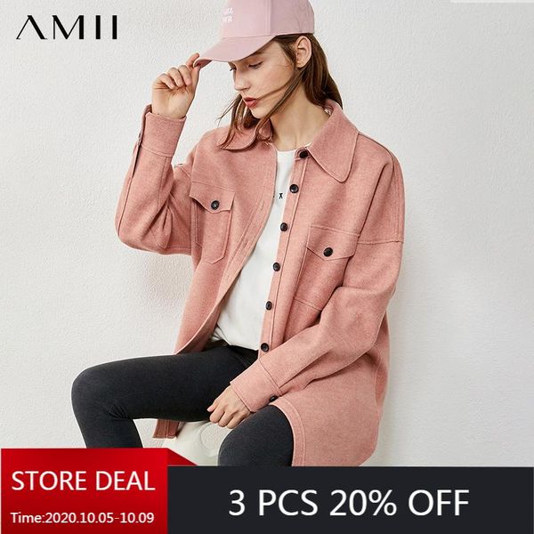 amii minimalism autumn winter fashion jacket shirt women causal solid lapel single-breasted loose women's shirt 12021221, Black;brown
amii minimalism autumn winter fashion jacket shirt women causal solid lapel single-breasted loose women's shirt 12021221, Black;brown