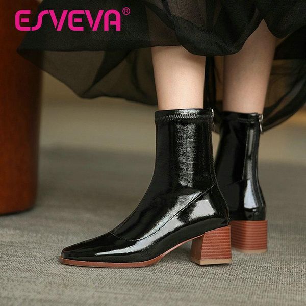 esveva 2021 microfiber ankle boots women boots winter women shoes square toe elegant square heel zipper size 34-39, Black
esveva 2021 microfiber ankle boots women boots winter women shoes square toe elegant square heel zipper size 34-39, Black