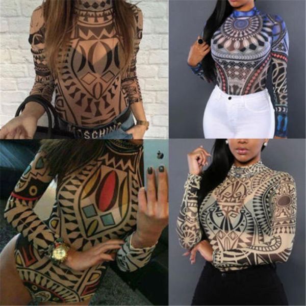 women's jumpsuits & rompers women tatoo tribal print stretchy bodysuit leotard bodycon long sleeve l xl, Black;white
women's jumpsuits & rompers women tatoo tribal print stretchy bodysuit leotard bodycon long sleeve l xl, Black;white