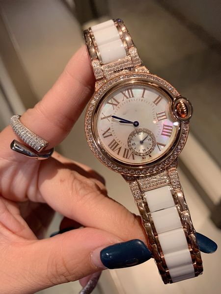 ladies watch 2021 luxury ceramic diamond watch ladies new fashion jewelry diamond design watch business watches luxury casual watches 378, Slivery;brown
ladies watch 2021 luxury ceramic diamond watch ladies new fashion jewelry diamond design watch business watches luxury casual watches 378, Slivery;brown
