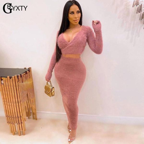 two piece dress gbyxty 2 skirt set for women autumn winter plush fleece v-neck long sleeve crop and outfit 18141, White
two piece dress gbyxty 2 skirt set for women autumn winter plush fleece v-neck long sleeve crop and outfit 18141, White