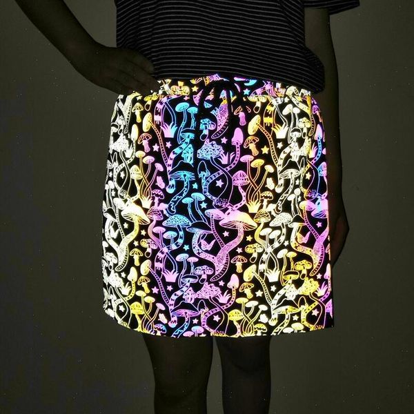 2021 women colorful mushroom reflective skirt drawstring waist woman korean style rainbow color reflective tatting skirts, Black
2021 women colorful mushroom reflective skirt drawstring waist woman korean style rainbow color reflective tatting skirts, Black