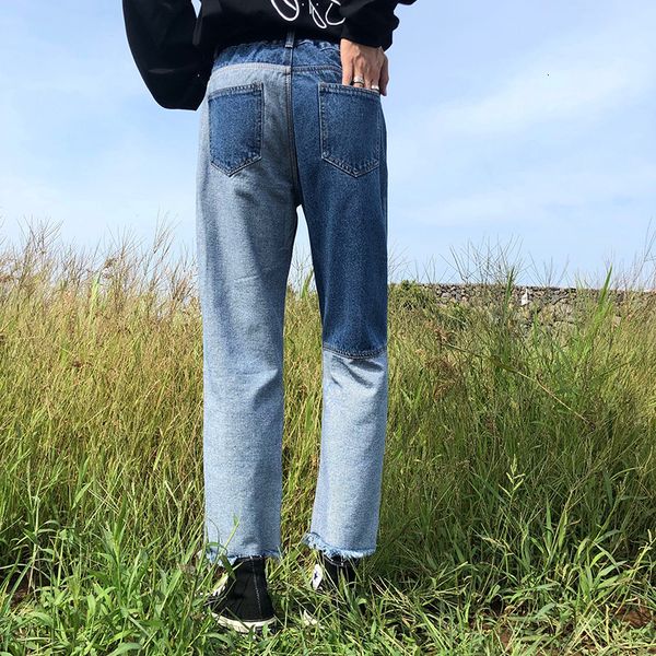 2021 new autumn winter color super jeans loose straight edge of korean version trend. yigp, Blue
2021 new autumn winter color super jeans loose straight edge of korean version trend. yigp, Blue