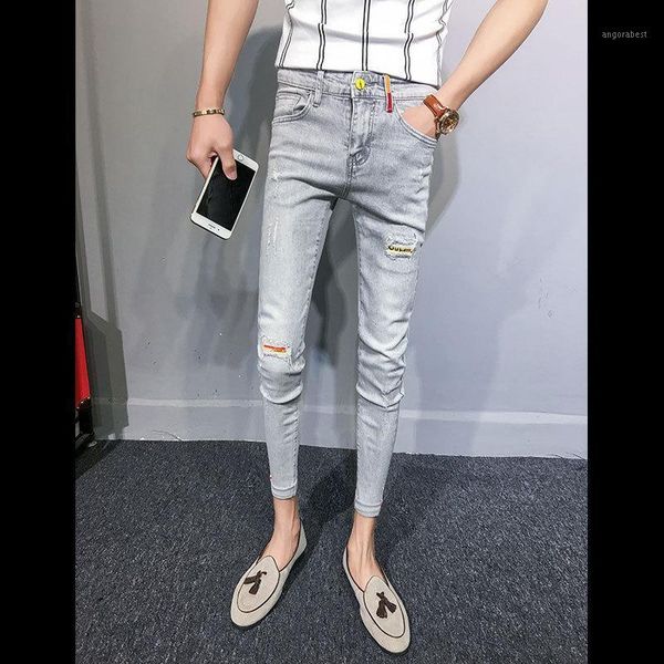 wholesale 2020 new fashion denim teenagers street ripped hole social man spirit guy skinny jeans male slim feet pencil pants1, Blue
wholesale 2020 new fashion denim teenagers street ripped hole social man spirit guy skinny jeans male slim feet pencil pants1, Blue