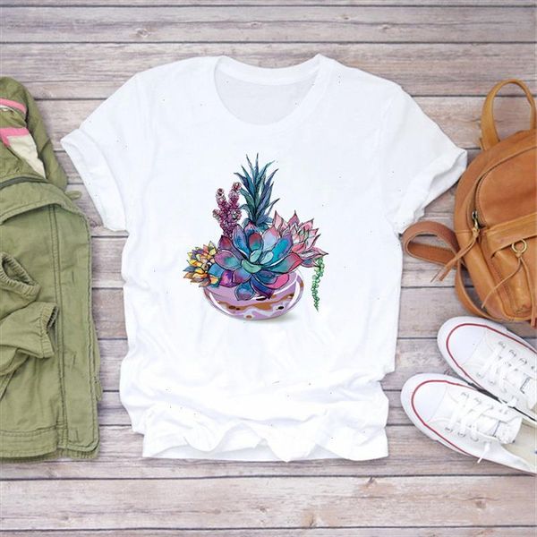 women graphic t shirt short sleeve female print succulents ladies casual camisas mujer womens tumblr korean t tee shirt, White
women graphic t shirt short sleeve female print succulents ladies casual camisas mujer womens tumblr korean t tee shirt, White
