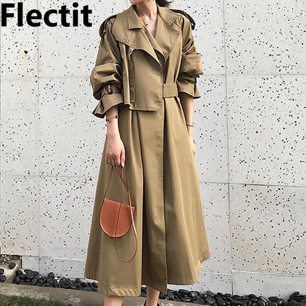 flectit french chic long trench coat women outerwear with belt notch lapel long sleeve tan trenchcoat fall winter *, Tan;black
flectit french chic long trench coat women outerwear with belt notch lapel long sleeve tan trenchcoat fall winter *, Tan;black