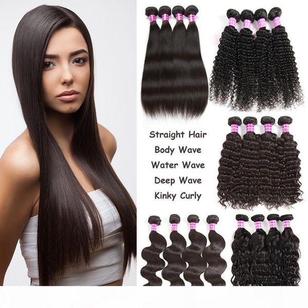 brazilian virgin human hair 4 bundles straight body water deep wave kinky curly human hair extensions unprocessed hair bundle deals, Black
brazilian virgin human hair 4 bundles straight body water deep wave kinky curly human hair extensions unprocessed hair bundle deals, Black