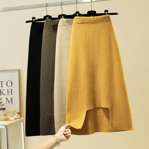 skirts elegant midi knitted skirt women's autumn winter 2021 irregular wrap hip split one step women high waist a-line, Black
skirts elegant midi knitted skirt women's autumn winter 2021 irregular wrap hip split one step women high waist a-line, Black
