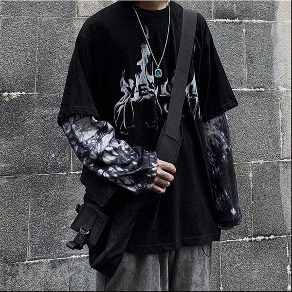 harajuku pumpkin print letter t shirt fake 2 pieces patchwork female casual long sleeve t shirt women and men streetwear, White
harajuku pumpkin print letter t shirt fake 2 pieces patchwork female casual long sleeve t shirt women and men streetwear, White