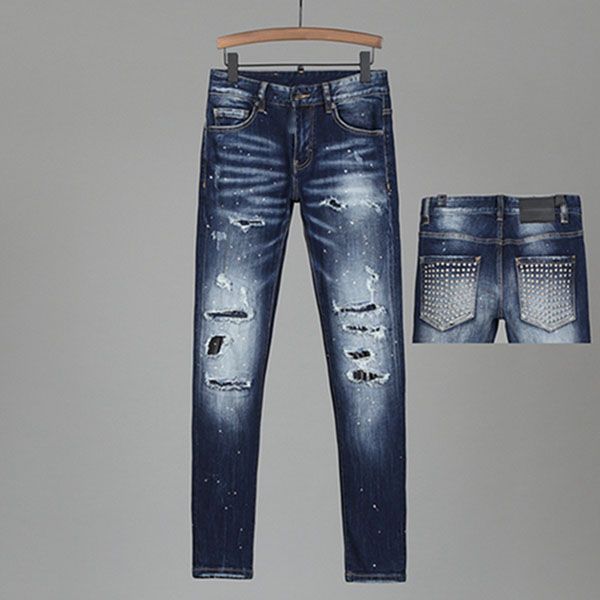 2021 mens fashion skinny straight slim ripped jeans men fashion mens street wear motorcycle biker jean pants jeans size 28-40 a4, Blue
2021 mens fashion skinny straight slim ripped jeans men fashion mens street wear motorcycle biker jean pants jeans size 28-40 a4, Blue