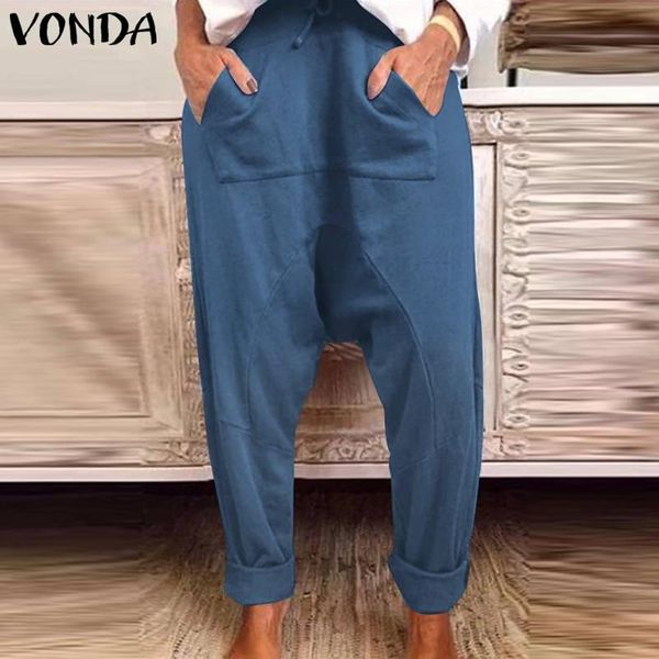 vonda women harem pants casual elastic waist drop crotch trousers loose cotton long pants plus size elegant pantalones s-5xl, Black;white
vonda women harem pants casual elastic waist drop crotch trousers loose cotton long pants plus size elegant pantalones s-5xl, Black;white
