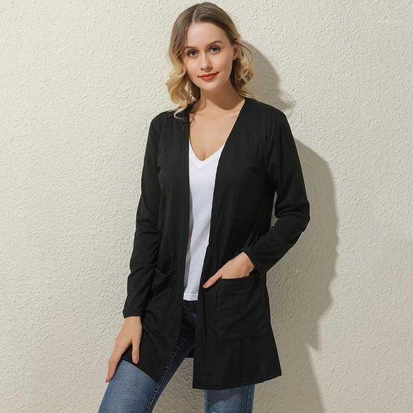 women cardigan long sleeve simple coat autumn new female elegant pocket outerwear warm plus size 1, Tan;black
women cardigan long sleeve simple coat autumn new female elegant pocket outerwear warm plus size 1, Tan;black
