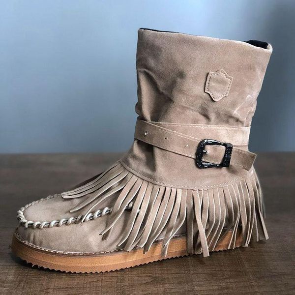 big size women's shoes european and american style boots 2020 autumn winter new style handmade tassel design middle tube boots, Black 
big size women's shoes european and american style boots 2020 autumn winter new style handmade tassel design middle tube boots, Black