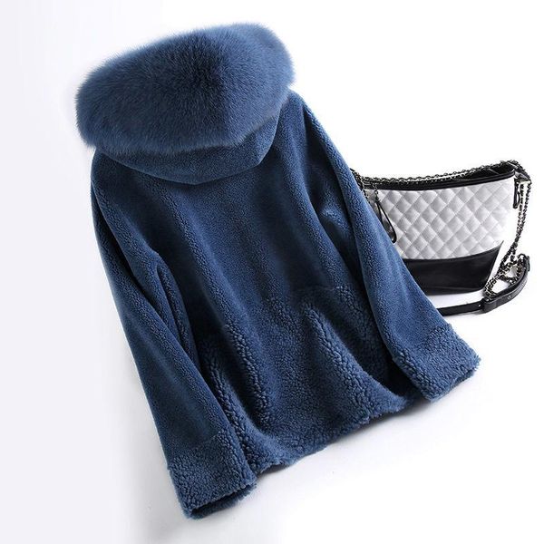 women's fur & faux natural real women coat with hood luxury female jacket thick warm fashion winter genuine coats q246, Black
women's fur & faux natural real women coat with hood luxury female jacket thick warm fashion winter genuine coats q246, Black