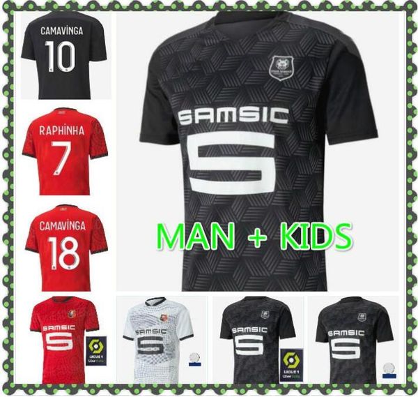 kids kit stade rennais camavinga soccer jerseys sets 2020 21 rennes bourigeaud raphinha niang hunou grenier football suite, Black;yellow
kids kit stade rennais camavinga soccer jerseys sets 2020 21 rennes bourigeaud raphinha niang hunou grenier football suite, Black;yellow